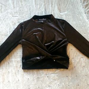 Velvet crop top
